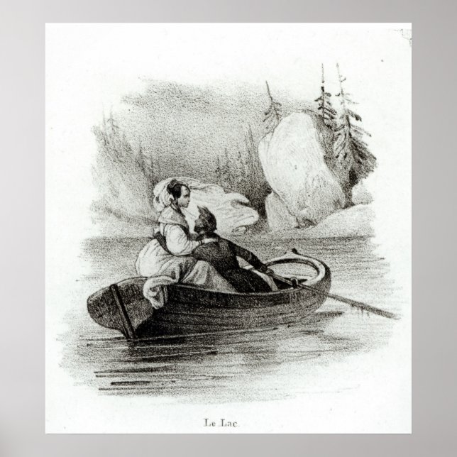 Póster Alphonse de Lamartine y Elvire (Frente)