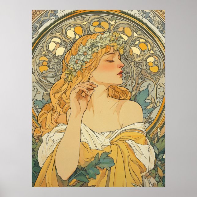 Póster Alphonse Mucha (Frente)
