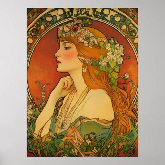 Póster Alphonse Mucha (Frente)