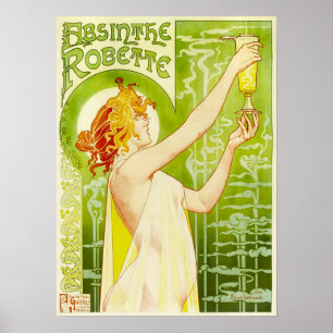 Póster Alphonse Mucha Absinthe Robette Poster