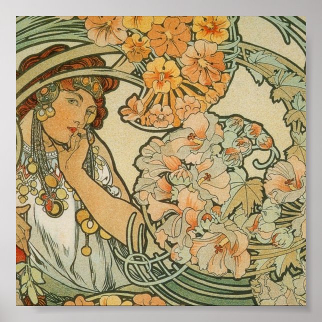 Póster Alphonse Mucha Art (Frente)