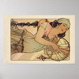 Póster Alphonse Mucha Art Deco