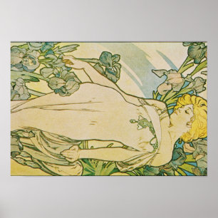 Póster Alphonse Mucha Art Deco