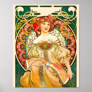 Póster Alphonse Mucha Art Nouveau Daydream