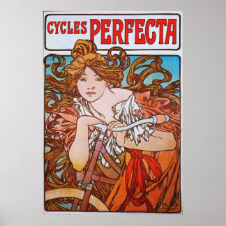 Póster Alphonse Mucha. Cycles Perfecta, c.1897
