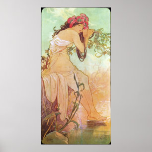 Póster Alphonse Mucha Ete/Verano, 1896