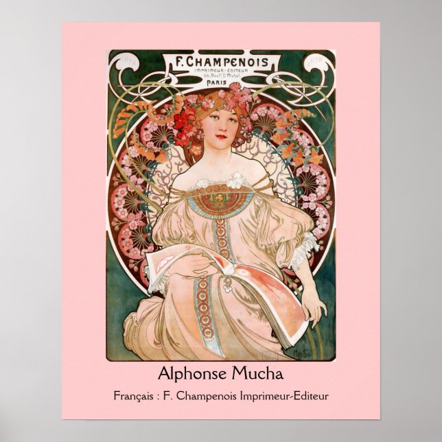 Póster Alphonse Mucha F. Champenois (Frente)