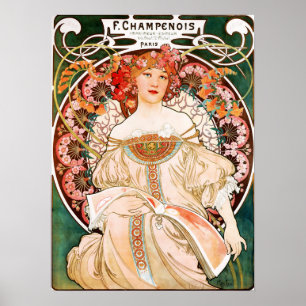 Póster Alphonse Mucha F. Champenois Poster