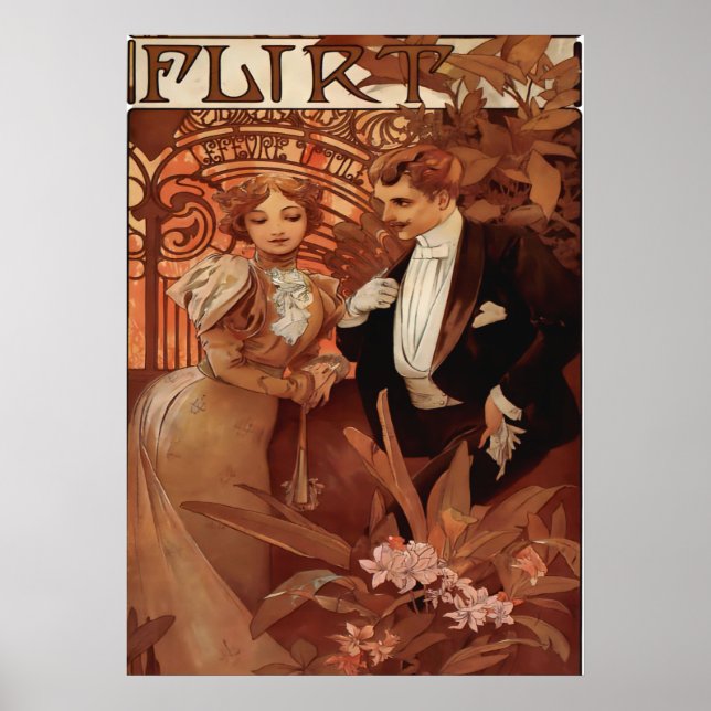 Póster Alphonse Mucha - Flirt Lefevre Utile (Frente)