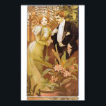 Póster Alphonse Mucha Flirt Vintage Romantic Art Nouveau<br><div class="desc">Alphonse Mucha Flirt Vintage Romantic Art Nouveau Poster</div>