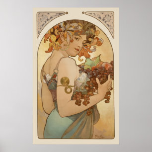 Póster Alphonse Mucha Fruta 1897 CC0106 Poster