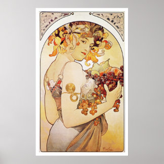 Póster Alphonse Mucha. Fruta/fruta, c.1897