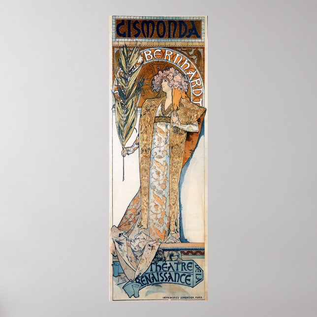 Póster Alphonse Mucha - Gismonda - Art Nouveau (Frente)