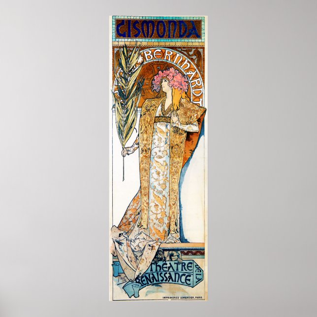 Póster Alphonse Mucha Gismonda Poster (Frente)