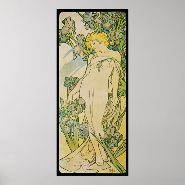 Póster Alphonse Mucha Iris (Frente)