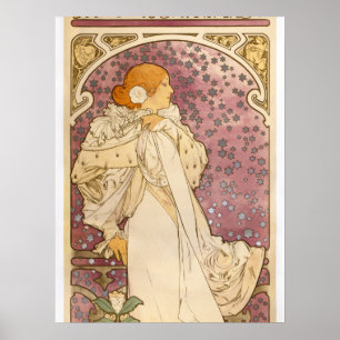 Póster Alphonse Mucha La Dame Aux Camelias: Art Nouveau