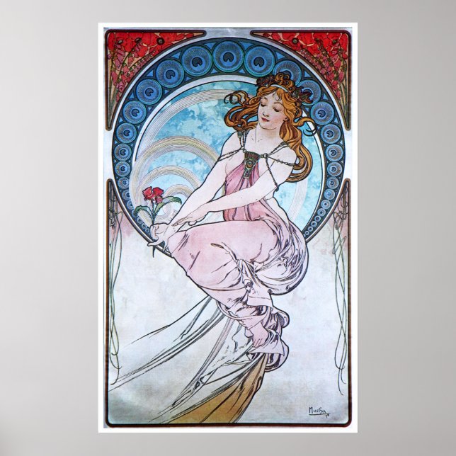 Póster Alphonse Mucha. La Peinture/Painting, 1898 (Frente)
