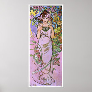 Póster Alphonse Mucha. La Rosa/Rosa, 1897