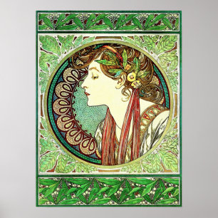 Póster Alphonse Mucha Laurel Poster