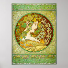 Póster Alphonse Mucha Laurel Poster