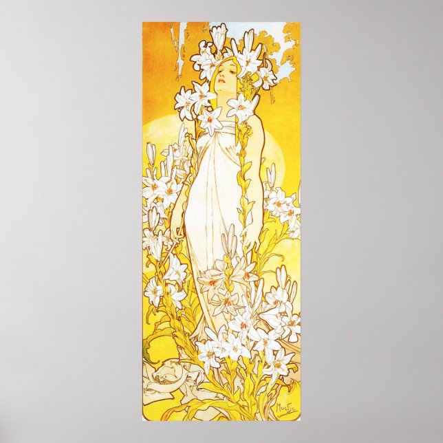 Póster Alphonse Mucha Lily Poster (Frente)