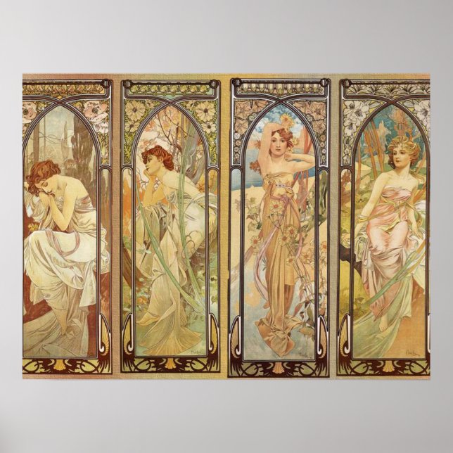 Póster Alphonse Mucha - Maestro Art Nouveau (Frente)