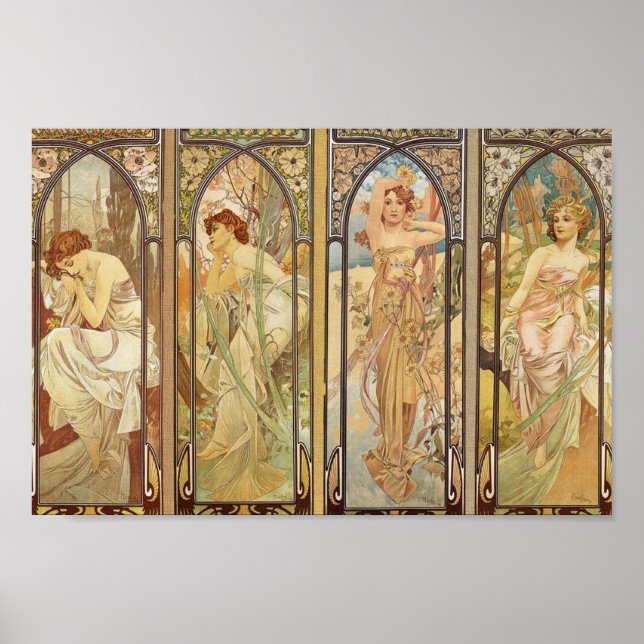 Póster Alphonse Mucha - Maestro Art Nouveau (Frente)