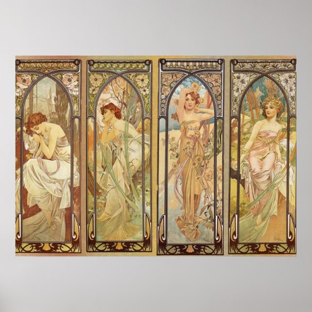 Póster Alphonse Mucha - Maestro Art Nouveau (Frente)