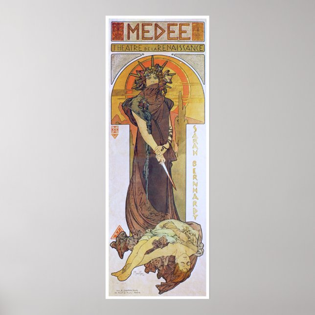 Póster Alphonse Mucha. Medee, 1898 (Frente)