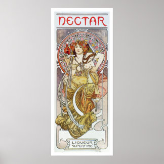Póster Alphonse Mucha. Néctar, 1899