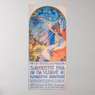 Póster Alphonse Mucha para el Festival Sokol (1926)