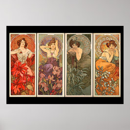 Póster Alphonse Mucha Piedras Preciosas