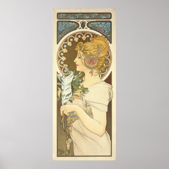 Póster Alphonse Mucha Pintar sangrado completo (Frente)