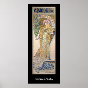 Póster Alphonse Mucha - pintura de Sarah Bernhard
