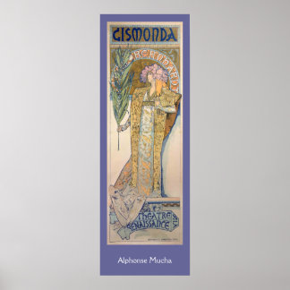 Póster Alphonse Mucha - pintura de Sarah Bernhard