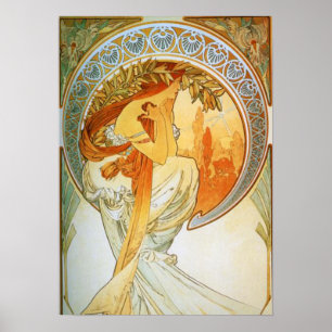 Póster Alphonse Mucha - Poesía