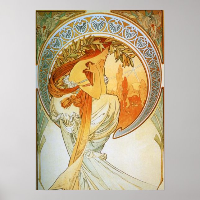 Póster Alphonse Mucha - Poesía (Frente)
