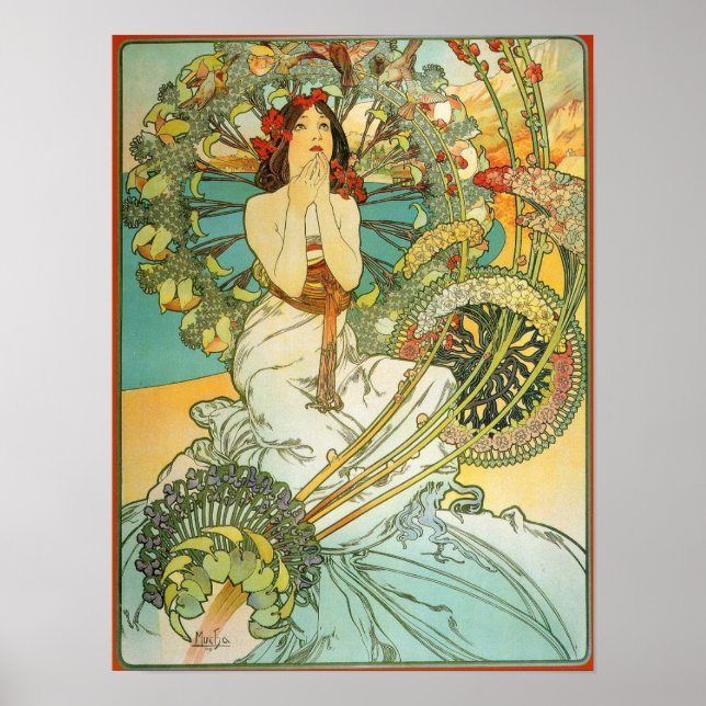 Póster Alphonse Mucha Poster (Frente)