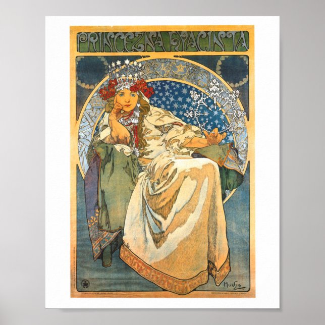 PÓSTER ALPHONSE MUCHA PRINCESS HYACINTAGE POSTER 1911 (Frente)