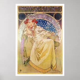 Póster Alphonse Mucha. Princezna Hyacinta, 1911