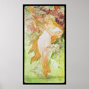 Póster Alphonse Mucha Printemps Spring