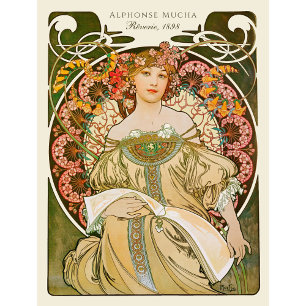 Póster Alphonse Mucha Rêverie Daydream CC0879 Art Nouveau