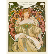 Alphonse Mucha Rêverie Daydream CC0879 Art Nouveau