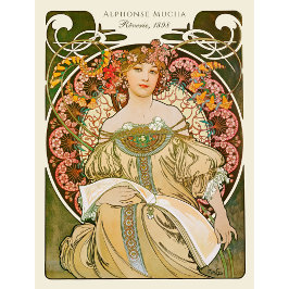 Póster Alphonse Mucha Rêverie Daydream CC0879 Art Nouveau