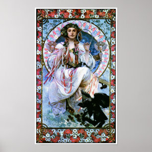 Póster Alphonse Mucha - Slavia - Art Nouveau - Secesión