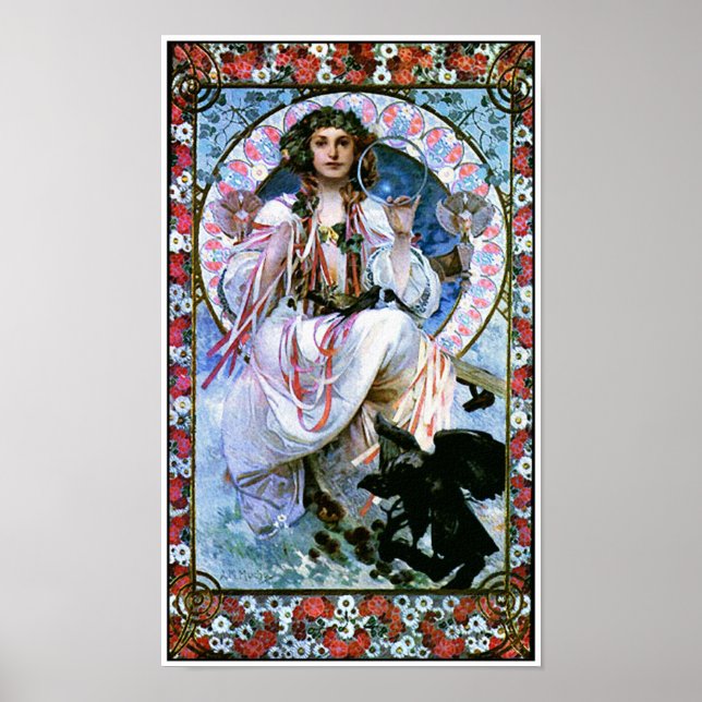 Póster Alphonse Mucha - Slavia - Art Nouveau - Secesión (Frente)