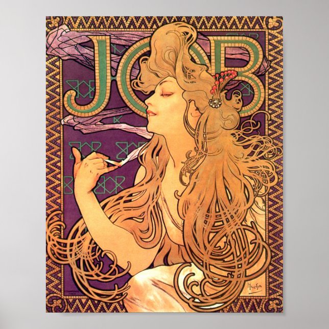 Póster Alphonse Mucha - Trabajo (Frente)