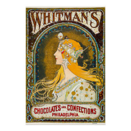 Póster Alphonse Mucha vincula el anuncio de Whitman