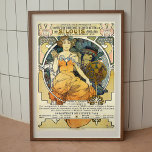 Póster Alphonse Mucha vintage art nouveau poster<br><div class="desc">Alphonse Mucha poster de diseño vintage.</div>