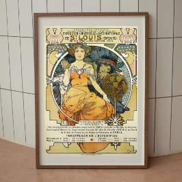Póster Alphonse Mucha vintage art nouveau poster